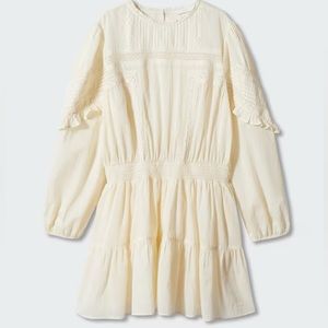 “Mango” cream vintage style dress size 6